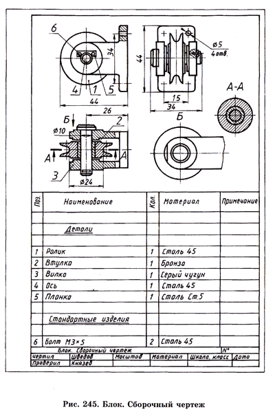 Практическое занятие сборочный чертеж